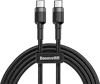 Baseus Cafule, 3.0 A USB-C & USB-C Şarj & Data Aktarımı Kablosu, Flash/Hızlı Şarj, 1 Metre, Gri/Siyah, CATKLF-GG1 — %25 İndirim | Amazon TR Fırsatı