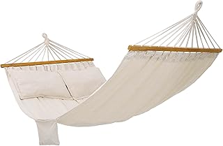 SONGMICS GDC22M hamak, dış mekan çok kişilik, çubuk hamak, 200 x 150 cm, TÜV Rheinland, 300 kg, bej — %29 İndirim | Amazon TR Fırsatı