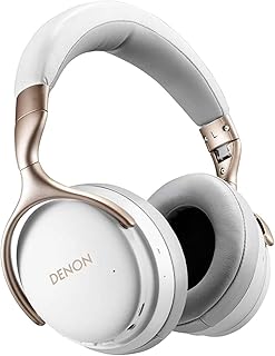 Denon AH-GC30 kablosuz kulak üstü kulaklık, gürültü önleme (ANC), Bluetooth, Hi-Res, mikrofon, 20 saat pil ömrü, beyaz