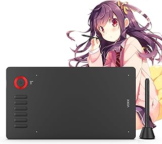 Veikk A15 Pro 10x6 İnç Profesyonel Grafik Tablet, 8192 Seviye Pilsiz Kalem, 12 Kısayol Tuşu ve Döner Kontrol Düğmesi, Windows/Mac/Android Uyumlu