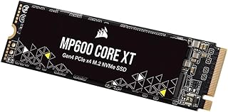Corsair MP600 CORE XT 2TB PCIe Gen4 x4 NVMe M.2 SSD - Yüksek Yoğunluklu QLC NAND - M.2 2280 - DirectStorage Uyumlu - 5.000MB/sn'ye kadar - PCIe 4.0 Dizüstü Bilgisayarlar ve Masaüstü Bilgisayarlar için