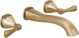 Delta Musluk Stryke Duvara Monte Banyo Bataryası Altın, Duvara Monte Musluk Banyo, Duvar Muslukları Banyo Lavabosu, Altın Banyo Bataryası, Lumicoat Şampanya Bronz T3576LF-CZ-PR-WL (Vana Dahil Değildir