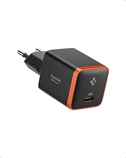 Spigen 30W USB-C Ultra Mini Hızlı Şarj Aleti PPS Desteği/Isı Düşürücü GaN Destekli Akım Korumalı Güç Adaptörü iPhone & Android & iPad & MacBook Type-C Black- ACH08448 — %31 İndirim | Amazon TR Fırsatı