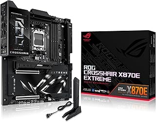 ASUS ROG CROSSHAIR X870E EXTREME AMD X870 AM5 DDR5 9000 HDMI 2xUSB4 5x M2 USB3.2 WiFi 7 + BT AURA RGB 10Gbit + 5Gbit LAN EATX 20+2+2 Güç Aşamaları, Anakart — %38 İndirim | Amazon TR Fırsatı