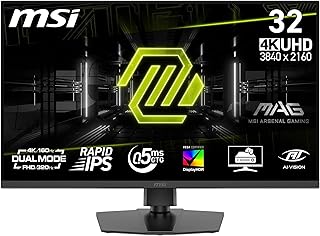 MSI 31.5 MAG 322URDF E16, Gaming Monitör, UHD, 16:9, Flat, Rapid IPS, 160Hz, 0.5ms, FreeSync Premium — %25 İndirim | Amazon TR Fırsatı