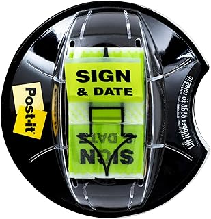 Post-it “Sign and Date” Bayrakları, 200/Masa Kavrama Dispenseri, 1 Dispenser/Paket, 1 “Geniş, Parlak Yeşil (680-HVSD) — %30 İndirim | Amazon TR Fırsatı