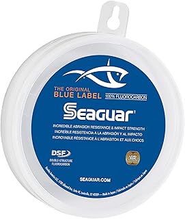 Seaguar Blue Label florokarbon olta ipi, orijinal Fluoro lideri, inanılmaz darbe ve aşınma direnci, hızlı batar, sağlamlık ve yumuşaklık için çift yapı