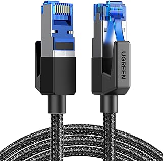 UGREEN Cat 8 LAN Kablo 40Gbps 2000MHz Süper Hızlı Ağ Kablosu POE RJ45 Gigabit Ethernet Kablosu Wi-Fi PS5/4, Steam Deck, Xbox, Switch, Router, Modem vb. ile uyumlu