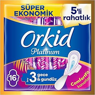 Orkid Platinum Hijyenik Ped Gece & Gündüz 16 Adet Süper Ekonomik Paket — %26 İndirim | Amazon TR Fırsatı