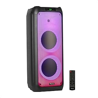 Ibiza WAVE10 10 inç (25,4 cm) Çift Woofer’lı Hoparlör, 800W, Bluetooth, USB/microSD, WAVE LED Efekti, TWS Kablosuz Bağlantı, Siyah