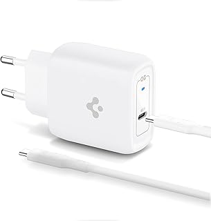 Spigen 45W USB-C Hızlı Şarj Aleti + Örgü Şarj Kablo PPS 2.0 Desteği / Isı Düşürücü GaN Pro Akım Korumalı Güç Adaptörü Super Hızlı Şarj iPhone & Android & iPad & MacBook Type-C – ACH02589 — %42 İndirim | Amazon TR Fırsatı