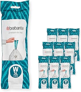 Brabantia PerfectFit çöp torbası, çoklu paket (kod W/5 l) ekstra güçlü çöp torbaları, çekme bantlı, 10 rulo (200 çöp torbası) — %33 İndirim | Amazon TR Fırsatı