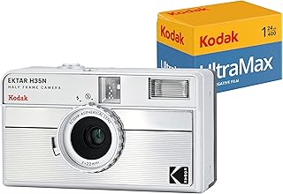 KODAK EKTAR H35N 35mm Filmli Analog Fotoğraf Makinesi- Çizgili Gümüş+Ultramax 24 Poz Film — %29 İndirim | Amazon TR Fırsatı