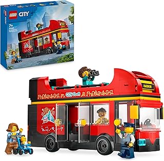 LEGO City Kırmızı İki Katlı Gezi Otobüsü 60407 – 7 Yaş ve Üzeri Kız ve Erkek Çocuklar için Yılbaşı Hediyesi Fikri, 4 Minifigür ve 1 Bebek Figürü İçeren Yaratıcı Oyuncak Yapım Seti (384 Parça) — %32 İndirim | Amazon TR Fırsatı
