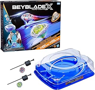 Beyblade Beystadium Arena ile X Drop Attack Savaş Seti, 2 Takara Tomy Üstleri ve Fırlatıcıları, Impact Drake 9-60LR & Hover Wyvern 3-85N, Savaş Oyunu Oyuncakları, 8+ Yaş — %35 İndirim | Amazon TR Fırsatı