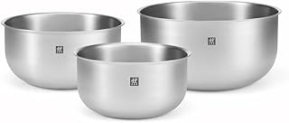 ZWILLING Hazırlama kasesi seti, 3 parça, 18/10 paslanmaz çelik, salata kasesi, karıştırma kasesi, çap: 17, 21 ve 25 cm — %20 İndirim | Amazon TR Fırsatı