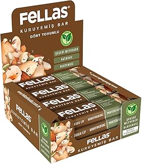 Fellas Dört Tohumlu Kuruyemiş Bar 12×30 gr — %24 İndirim | Amazon TR Fırsatı