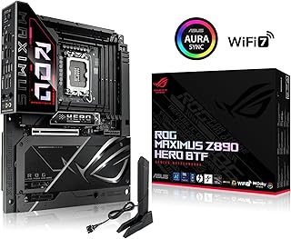 ASUS ROG MAXIMUS Z890 HERO BTF Intel Z890 LGA1851 DDR5 9200 HDMI 2xUSB4 6x M2 USB3.2 WiFi 7 + BT AURA RGB 5Gbit + 2.5Gbit LAN ATX 22+1+2+2 Güç Aşamaları, Thunderbolt 4, Gizli Bağlantı Tasarımı — %26 İndirim | Amazon TR Fırsatı