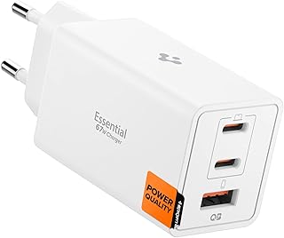 Spigen 67W USB-C + USB-A 3 Port Hızlı Şarj Aleti PPS 3.0 Super Hızlı Şarj GaN Pro Isı Düşürücü Güç Adaptörü Akım Koruma iPhone & Android & iPad & MacBook Type-C Beyaz – ACH08710 (Spigen TR Garantili) — %54 İndirim | Amazon TR Fırsatı