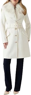 GUESS by Marciano Kadın Ekru Regular Fit Kemerli Peluş Yaka Kaban, 40 Beden — %20 İndirim | Amazon TR Fırsatı