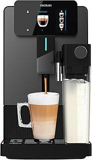 Cecotec Cremmaet Latte Touch süper otomatik kahve makinesi 19 bar, termoblok, 12 içecek, 4 profil, su 1,1 l ve 400 ml süt, TFT ekran, konik değirmeni, otomatik temizleme, yükseklik ayarlanabilir — %22 İndirim | Amazon TR Fırsatı