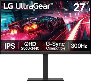 LG 27G640A-B Ultragear QHD (2560 x 1440) IPS Oyun Monitörü, 300Hz, 1ms, NVIDIA G-Sync, AMD FreeSync Premium, VESA DisplayHDR 400, HDMI 2.1, USB Type-C, Eğim/Yükseklik/Yuvarlanma/Destek