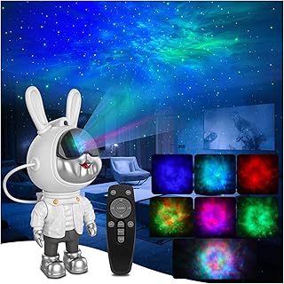 Tavşan Astronot Galaksi Projektörü Gece Lambası, 8 Farklı Yansıtma Modu Galaxy Projeksiyonu, Uzaktan Kumandalı, Ayarlanabilir Parlaklık, Çocuklar ve Yetişkinler İçin Gökyüzü Yıldız Projektörü — %22 İndirim | Amazon TR Fırsatı
