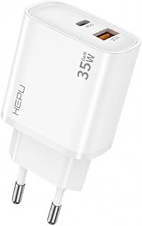 HEPU HP-C30 35 Watt GaN Şarj Adaptörü 2-Port Fast Charger Hızlı Şarj 100 Cm Kablo Dual-Port QC 3.0 USB-C USB-A — %27 İndirim | Amazon TR Fırsatı