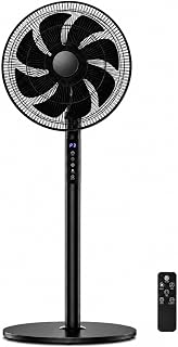 Dijital Ekranlı Ayaklı Vantilatör, 60W Yüksek Güçlü Motorlu 7 Pervaneli Soğutucu Fan, 16 İnç Çaplı Kontrol Panelli, Uzaktan Kumandalı Uyku Zamanlayıcılı Sessiz Ev Ofis Yatak Odası İçin Vantilatör