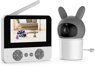 5 İnç LCD Ekranlı Bebek İzleme Kamerası, Gece Görüşlü 360° Dönebilen Kablosuz Bebek Monitörü, 2 Yönlü Sesli Sıcaklık Nem Takipli Ninni Beslenme Hatırlatıcılı Uzaktan Takipli Güvenli Bebek Kamerası — %31 İndirim | Amazon TR Fırsatı