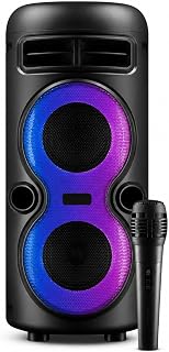 RGB Işıklı Bluetooth Hoparlör, Net Pürüzsüz Ses Performansı, Uzun Şarj Ömrü, Kablolu Mikrofonlu, TWS Özellikli, 2 Adet 4 Inch Güçlü Hoparlör, AUX TF USB MIC Girişli Karaoke İçin Bluetooth Hoparlör — %23 İndirim | Amazon TR Fırsatı