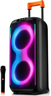 Büyük Boy RGB Işıklı Hoparlör, 2x30W Yüksek Güçlü Bass Destekli 360° Stereo Bluetooth 5.0 TWS USB AUX Girişli Kablolu Mikrofonlu Bilgisayar Gitar TV Projektör Uyumlu Çok Amaçlı Karaoke Hoparlör Seti — %34 İndirim | Amazon TR Fırsatı