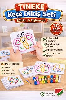 TİNEKE Keçe’den 10 Adet El İşi Dikiş Kiti Desenli Kolay ve Eğlenceli Hobi Eğitici Öğretici — %33 İndirim | Amazon TR Fırsatı