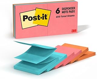Post-it Pop-Up Notlar, 7,6 x 7,6 cm, 6 Blok, Amerika’n n #1 Favorite Sticky Notes, Cape Town Collection, parlak renkler (macenta, pembe, mavi, ye il), temiz karma, geri d n t r lebilir (R330-12AN) — %38 İndirim | Amazon TR Fırsatı