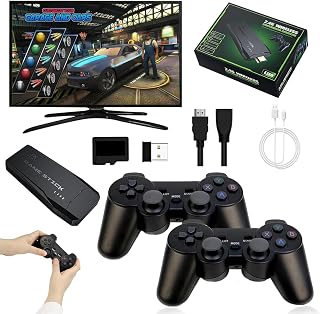 Retro Video Oyun Konsolu, 20.000+ Klasik Oyun Konsolu, 64G 4K HDMI Çıkışı Game Stick, İki Kablosuz Oyun Konsolu 2.4G Tak ve Çalıştır TV Çubuğu Taşınabilir Konsol Retro