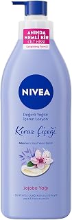 NIVEA Değerli Yağlar İçeren Vücut Losyonu Kiraz Çiçeği ve Jojoba Yağı, 400 ml,Tüm Ciltler,48 Saat Nemlendirici, Hızlı Emilir — %41 İndirim | Amazon TR Fırsatı