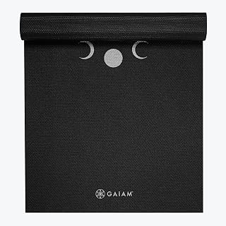Gaiam Premium Yoga Matı, Her Türlü Yoga, Pilates ve Yer Egzersizleri için, Baskılı, Ekstra Kalın, Kaymaz, Egzersiz ve Fitness Matı, 6 mm, Yeni Ay