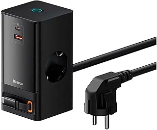OS-Baseus PowerCombo Dijital Priz 2AC+1U+1C+Geri Çekilebilir-C 65W 1.5m Güç Kablosu ile AB Siyah — %21 İndirim | Amazon TR Fırsatı