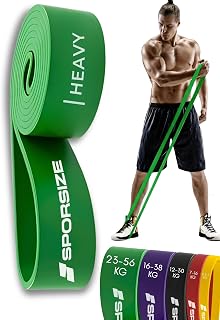 Sporsize Profesyonel Direnç Bandı Tekli Güçlü Lateks Loop Band, Fitness, CrossFit, Pilates ve Ev Egzersizleri için — %25 İndirim | Amazon TR Fırsatı