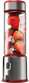 Buz Kırıcı Blender - 4 Adet Paslanmaz Çelik Bıçaklı Tasarım, Güçlü Buz Kırıcı Motor, 450 Ml Geniş Hazneli, Uzun Şarj Ömrü, Kolay Temizlenebilir, Kablosuz Taşınabilir Mutfak Spor Diyet Smoothie Blender