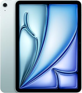 Apple M3 çipli 11 inç iPad Air: Liquid Retina Ekran, 1 TB, 12 MP Ön/Arka Kamera, Wi-Fi 6E, Touch ID, Tüm Gün Süren Pil Ömrü — Mavi