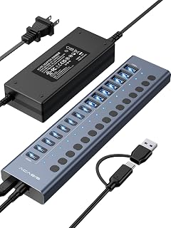 ACASIS 16 Bağlantı Noktalı Powered USB 3.2 Hub (8 USB-A 3.2 +8 USB-C 3.2), 10Gbps — %20 İndirim | Amazon TR Fırsatı