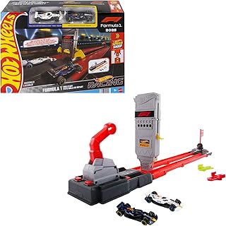 Hot Wheels F1 Hızlı Başlangıç Pisti- Yenilenen Arabalar, 1:64 ölçekli Oracle Red Bull Racing ve Visa Cash App Racing Bulls Formula 1 Takımı araçları, JNN35