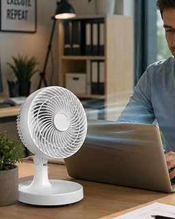 Kompakt Mini Fan Otomatik Salınımlı Sessiz Masaüstü Vantilatör — %25 İndirim | Amazon TR Fırsatı
