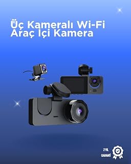 Gelişmiş G-Sensörlü Üçlü Araç Kamerası – 5” LCD Ekran ve Hareket Algılama — %25 İndirim | Amazon TR Fırsatı