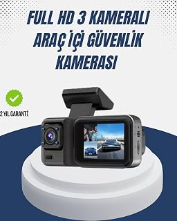 1080P Üç Kameralı Araç Kamerası Wi-Fi Destekli Park Modu ve G-Sensörlü — %25 İndirim | Amazon TR Fırsatı