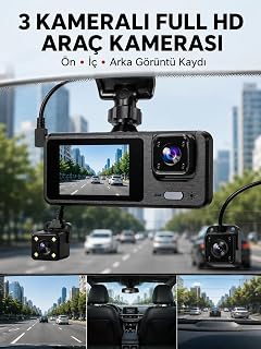 3 Kanallı Araç DVR – Ön + İç + Arka Kamera ile Tam Kapsama Yüksek Güvenlik Yeni Nesil — %25 İndirim | Amazon TR Fırsatı