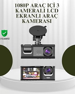 G-Sensörlü 3’lü Kayıtlı Araç Kamerası — %25 İndirim | Amazon TR Fırsatı