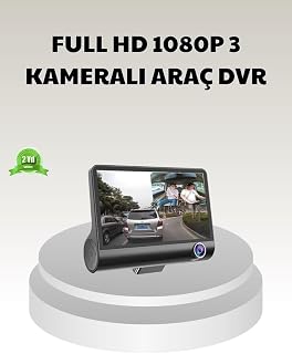 Araç DVR Kamerası 3’lü 170° Geniş Açılı Full HD ve Park Destekli — %24 İndirim | Amazon TR Fırsatı