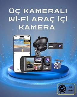 Üç Kameralı 1080p Full HD Araç İçi Kamera – G-Sensörlü ve Gece Görüşlü — %25 İndirim | Amazon TR Fırsatı